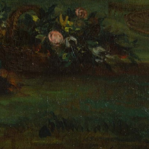 L’Éducation de la Vierge (The Education of the Virgin) (1852). Eugène Delacroix (French, 1798-1863. Oil on canvas. Musée national Eugène-Delacroix (detail)