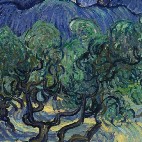 Vincent van Gogh, The Olive Trees, Saint Rémy,1889,detail