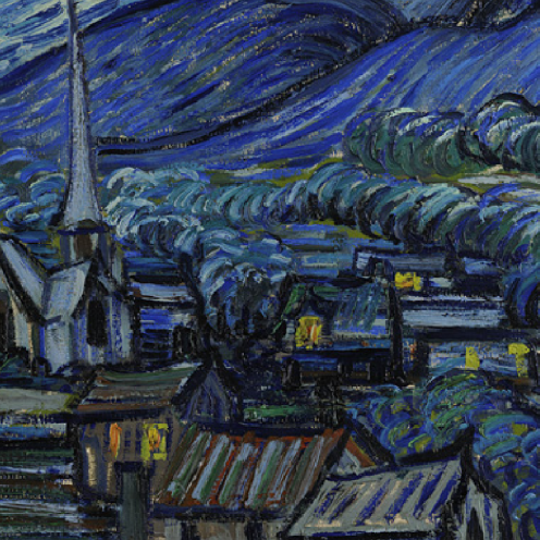 Vincent van Gogh The Starry Night, Saint Rémy, 1889, The Museum of Modern Art, New-York (detail)