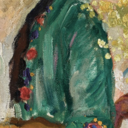 Henri Lebasque (1865 - 1937) Marthe et Pierre Lebasque dans un intérieur, (1913-1914) signed H. Lebasque (lower right), oil on canvas, 64.5 by 54cm., 25 3/8 by 21 1/4 in., Source:Sotheby's (detail)