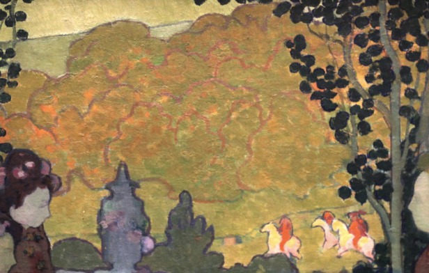 Maurice Denis, September Evening, (1891), Musée d'Orsay, Maurice Denis CC BY-SA 2.0 fr (https://creativecommons.org/licenses/by-sa/2.0/fr/deed.en)], via Wikimedia Commons, (detail)
